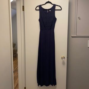 Navy blue maxi dress